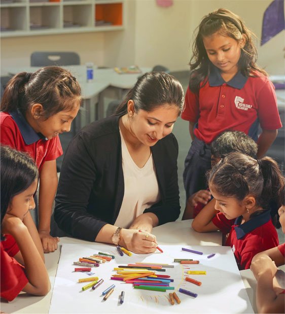 Students in co-operative learning session at Vidyashilp