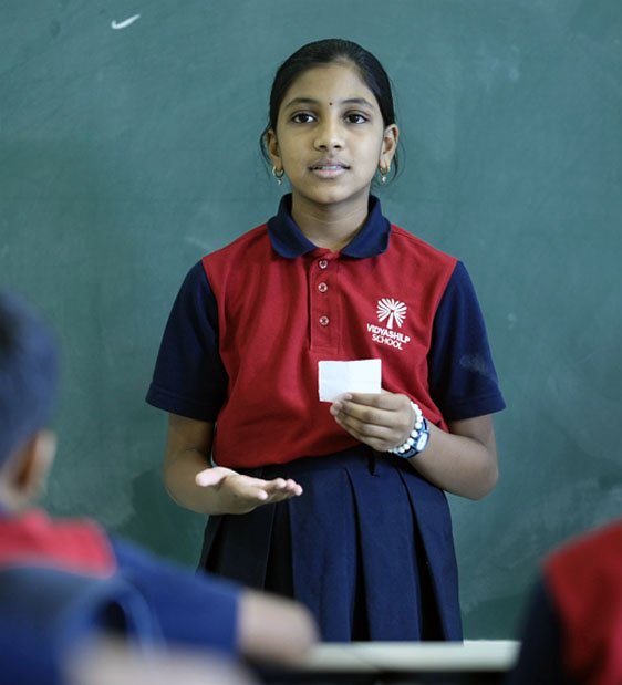 Public speaking at Vidyashilp